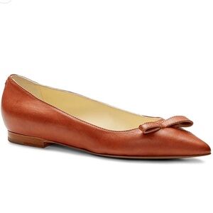 Sarah Flint Natalie Leather Flats with Bow